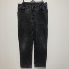 【メキシコ製】90s Lee ブラックデニム ストレートパンツ 34×32
