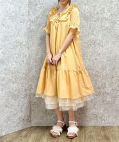 新品　axes femme　コットン風フリルAラインワンピースのサムネイル