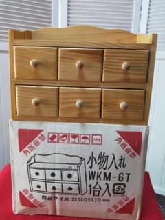 木製収納小物入れボックス WKM-6T 6引き出しのサムネイル