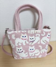 フェイラー モフモフネコちゃん バッグ ショルダーセット ピンク