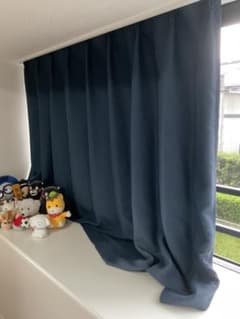 ネイビー 無地 カーテン レース付きのサムネイル