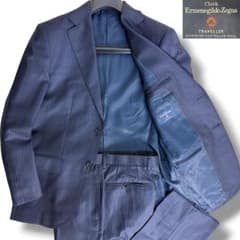 新品 エルメネジルドゼニア トラベラー ストライプスーツ ネイビー AB5