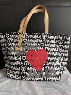 Samantha Thavasa トートバッグ 総柄 ハート(中古品)のサムネイル