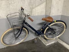 FISKA 24インチ 自転車 6段変速 前カゴ付き ネイビー 中古 FISKA 24インチ 自転車 6段変速 前カゴ付き ネイビー 中古 - メルカリ
