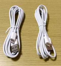★未使用★Lightning USBケーブル2.0m 2本セット ホワイトのサムネイル