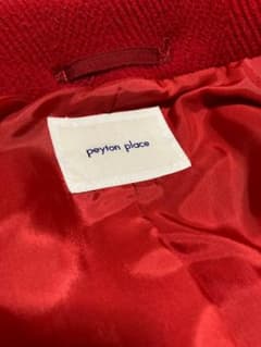 payton place レッド ウールコート　美品　昭和のサムネイル
