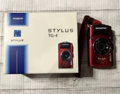 OLYMPUS STYLUS TG-4 tough レッド 本体と箱付き - メルカリ