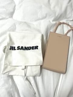 最終値下げJIL SANDER ベージュレザーショルダーバッグ - メルカリ