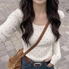 SHEIN Polka Dot Long Sleeve