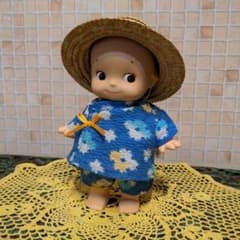 OIKE ローズオニール・キューピー・麦わら帽子と甚平の可愛い子 OIKE ローズオニール・キューピー・麦わら帽子と甚平の可愛い子 - メルカリ