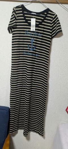 L☆ 半袖ストライプワンピースのサムネイル