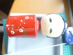 伝統工芸品 こけし 創作こけし 赤色 梅柄 - メルカリ