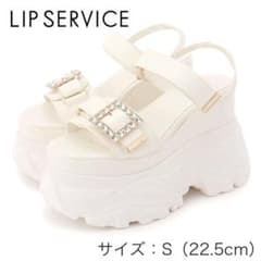 LIP SERVICE リップサービス BIGビジュースポーツサンダル ホワイト