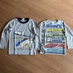 新幹線 長袖カットソー 2枚セット 110と100のサムネイル