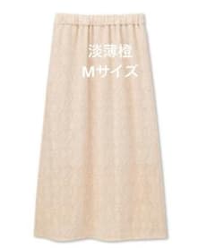 しまむら　yumi　tal. by yumi.　花柄レーススカート　淡薄橙　М