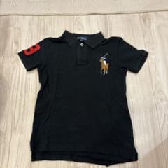 Polo Ralph Lauren ビックポニー キッズ ポロシャツ ブラックのサムネイル