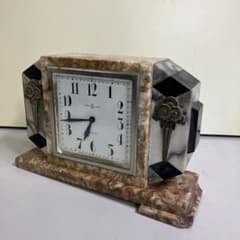 E-3【希少・精工舎】レトロ アールデコ大理石 置時計 SEIKOSHA8DAY