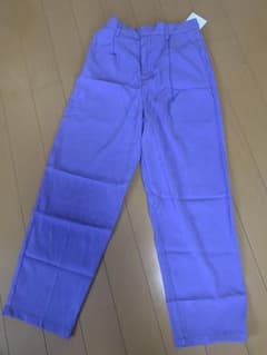ワイドパンツ パープル Lサイズ(新品 タグ付き 未使用)のサムネイル