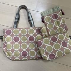 ハンドメイド バッグ ポーチ 巾着 3点セットのサムネイル