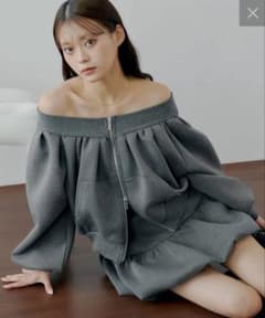 Chico 2WAYオフショルWジップスウェット