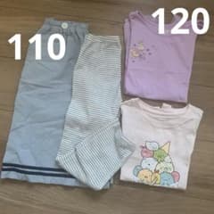 【まとめ売り】Disney ユニクロ Tシャツ 110 120 ワイドパンツのサムネイル