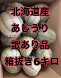 【残りわずか・次回出品未定】北海道産　あじうり　B品　箱抜き6キロ おまけ付き】訳あり 北海道産 あじうり マクワウリ 箱抜き6キロ超