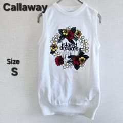 Callaway キャロウェイ　レディース　ニットベスト　ゴルフ　ホワイト　S