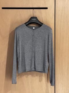 GU クルーネック カーディガン グレー Mサイズのサムネイル