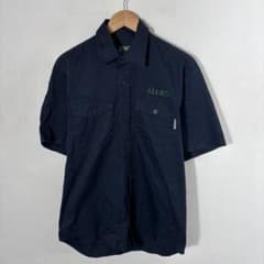 GATTS 半袖 ワークシャツ L ネイビー 企業刺繍 ALLIED ルーズのサムネイル