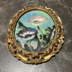 真作】洋画家 深澤孝哉 油彩画「罌粟」三越美術部ラベル有 額装 - メルカリ