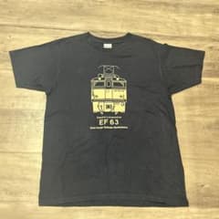 鉄道グッズ EF63電気機関車 Tシャツ 紺　サイズSのサムネイル