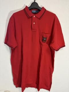 Polo Ralph Lauren ポロシャツ イーグル クレスト刺繍 赤 Lのサムネイル