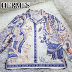 HERMES エルメス マルジェラ期 オーバーシャツ ブラウス シルク100