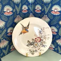 ツバメ ショワジールロワ フランスアンティーク レア 小鳥 枯れた Japonnais Choisy-le-Roi(ショワジールロワ) コンポティエ 鳥 アンティーク雑貨