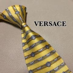 ジャンニヴェルサーチ ネクタイ メデューサ ストライプ ドット