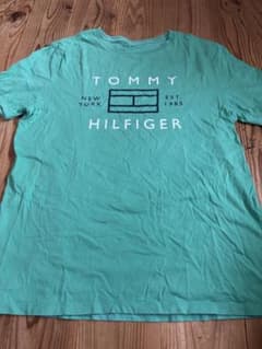 メ*オ様 トミーヒルフィガー TOMMY HILFIGER Tシャツ L 緑 グのサムネイル