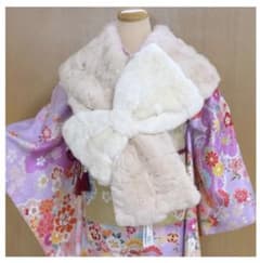 値下げ交渉可　ショール tsumori chisato ラビットファー 和洋兼用のサムネイル