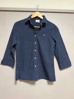 LACOSTE ラコステ チェックシャツ ネイビー 長袖　40サイズのサムネイル