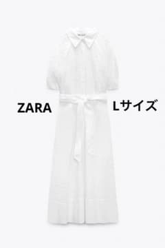 ZARA ザラ Lサイズ ロングワンピース 白 ワンピース　ホワイトのサムネイル