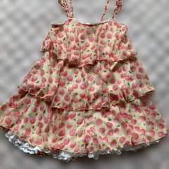 希少LIZ LISA チェリー柄 ロンパース♡ キャミソールティアード