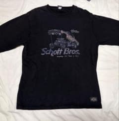 Schott Bros. 長袖Tシャツ ブラックのサムネイル