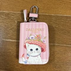 DALLOYAU キーケース ピンク 猫 マカロン