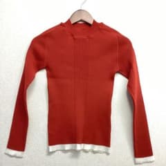 ジャンポールゴルチェ黒と赤の長袖トップス　美品 ジャンポールゴルチエ Jean Paul GAULTIER 刺繍 カットソー Tシャツ