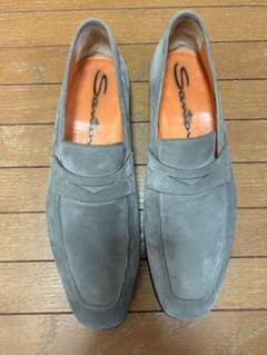 定価17万円 Santoni サントーニ ローファー スエード グレー25cm