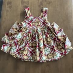 シャーリーテンプル 秋冬 くま チェック柄 ワンピース 110cm - メルカリ