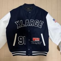 XLARGE スタジャン ネイビー ホワイト Mサイズ - メルカリ
