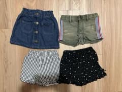 ベビー キッズ服 半ズボン スカート 4点セット 95cmのサムネイル