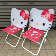 ハローキティ アウトドアチェアおりたたみ椅子キッズチェアレトロ2脚