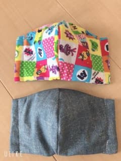 立体マスクハンドメイド　モンスターズインク＆デニム2個セットのサムネイル