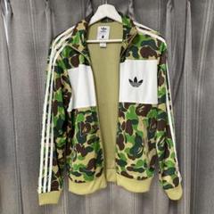 【新品】アディダス エイプ APE コラボ ウェア 限定 ジャージ 迷彩 XL adidas APEカモフラージュ ジャージセット エイプ - メルカリ